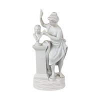 Vintage Andrea by Sadek Bisque Greek Muse Figurines, Memory & Artist Pair, 8.5" Elegant Home Decor, Gift for Art Lovers, Shelf Decor