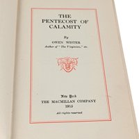 1915 The Pentecost of Calamity, Owen Wister Hardcover, Antique Book, Vintage Americana Gift