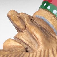 Vintage German Wood Nutcracker, Hand Carved Gnome Figure, Folk Art Elf with Red Hat, Collectible Christmas Decor, Woodland Holiday Accent