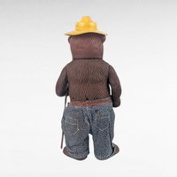 Vintage 1970s R Dakin Smokey the Bear Figure, 8" Vinyl Toy with Shovel, Forest Service Mascot, Americana Decor, National Park