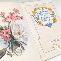 Vintage Eugene Field Poetry Book, Childhood Memories from Cupples & Leon, Children's Poems, Decorative Floral Book for Nursery Decor