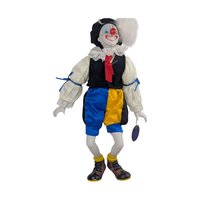 Vintage Clown Doll, Porcelain Face and Limbs, Collectible Display Doll, Whimsical Home Decor, Gift for Clown Enthusiasts