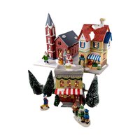 Vintage Dickens Collectibles Porcelain Lighted Houses Set, Christmas Village Display, Holiday Decor, Christmas Decoration