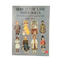 Vintage 1981 More Lettie Lane Paper Dolls by Sheila Young, Complete Set, Full Color Reproductions, Antique Paper Dolls