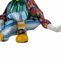Vintage Ganz Shelf Sitter Clown, Porcelain, Fabric Costume, 14 Inches, Collectible Clown Doll, Display Doll