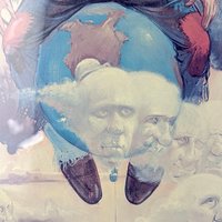Vintage Robert Owen Clown Print, "Top of the World" Art, Whimsical Wall Decor, Gift for Art Collectors, Framed Clown Artwork