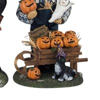 Vintage 13" Fabric Mache Scarecrow and Witch Figurines | Halloween Decor | Fall Decor | Collectible Figurines