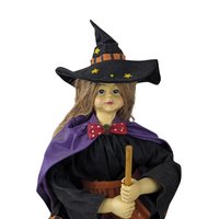 Vintage 13" Fabric Mache Scarecrow and Witch Figurines | Halloween Decor | Fall Decor | Collectible Figurines