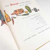 Vintage 1960 The Sunset Cook Book, Mid Century Illustrated Hardcover, California Cooking Recipes, MCM Kitchen Decor, Collector Cookbook Gift