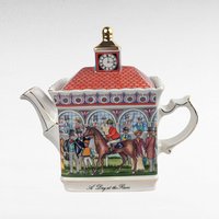 Vintage Sadler Teapot, A Day at the Races English China, Collectible Equestrian Novelty Teapot, Horse Racing Gift, Made in England