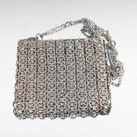 Vintage Walborg Chainmail Purse, 1960s Silver Metal Link Evening Bag, Paco Rabanne Style Mid Century Shoulder Bag, Cocktail Party Purse