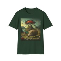 Just Fine Humorous Graphic T-Shirt for Everyday Wear, Gift for Friends, Quirky Fashion, Casual Outfit, Dark Humor, Everyday Humor