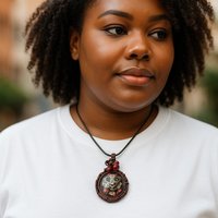 Copper Wire Wrapped Pendant with Skull and Cross | Unique Gothic Jewelry | Handmade Statement Necklace | Bohemian Style Accessory