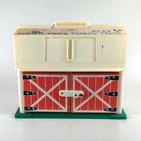 Vintage 1967 Fisher Price Play Family Farm Barn, Little People Barn, Toy Barn, Collectible Toy