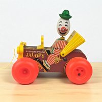 Vintage Fisher Price Jalopy Pull Toy | Classic Wooden Toy Car | Collectible Toy | 1960s Toy | Gift for Toddler