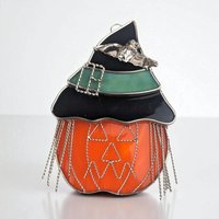 Vintage Stained Glass Jack O' Lantern Suncatcher: Halloween Window Decor