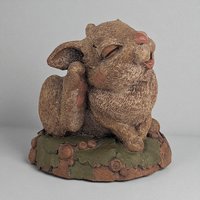 1995 Tim Wolfe "Twitch" Rabbit Figurine | Cairn Studios | Collectible Animal Figurine | Whimsical Rabbit Decor