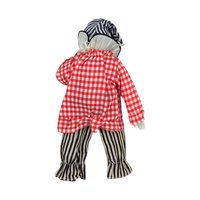 Vintage Clown Doll with Plaid and Stripes | Collectible Clown Doll | Whimsical Doll | Toy Collector | 9-inch Doll
