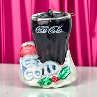 Vintage Coca-Cola "Served Here" Blown Glass Ornament | Christmas Ornament | Coke Collectible | Soda Fountain Decor