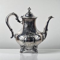 Vintage Reed & Barton Silver Plated Teapot, Hand Chased Regent Pattern, Elegant Tea Service, Collectible Silverware, Gift for Hostess
