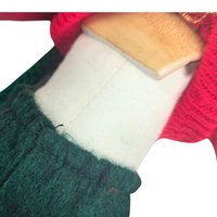 Handmade Porcelain Christmas Bear: Collectible Holiday Doll