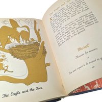 Vintage Aesop's Fables Hardcover, Illustrated by Christopher Sanders, Classic Literature, Collectible Book, Gift for Book Lover