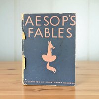 Vintage Aesop's Fables Hardcover, Illustrated by Christopher Sanders, Classic Literature, Collectible Book, Gift for Book Lover