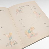 Vintage 1934 Story of Our Baby Book, Unused Whitman Memory Book, Edit Kovar Art Deco Era Keepsake Journal, Newborn to Seven Years