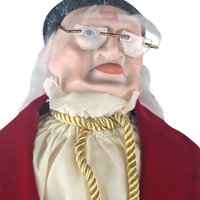 Vintage Dept 56 Scrooge Doll, 19.5" Dickens Caroler Figurine, Collectible Christmas Decor, Gift for Dickens Fan, Holiday Display