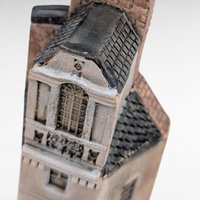 Gault House Miniature, Vintage French Building Facade, Collectible Rue de Paris Sculpture, Made in France Shelf Sitter, Architectural Art