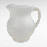 Vintage Kool-Aid Man Pitcher Set, 4 Matching Mugs, Wacky White Plastic Drinkware, 1980s Kitchen Nostalgia