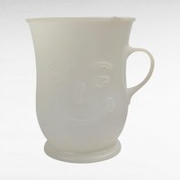 Vintage Kool-Aid Man Pitcher Set, 4 Matching Mugs, Wacky White Plastic Drinkware, 1980s Kitchen Nostalgia