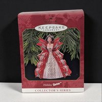 1996 Hallmark Keepsake Holiday Barbie Ornament | 4th in Series | Vintage Barbie Ornament | Christmas Ornament