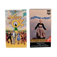 Vintage Wizard of Oz & Sound of Music VHS Set, Sealed Wizard of Oz, Classic Movies, Musical, Collectible VHS, Gift for Movie Lovers