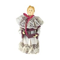 Vintage Caroler Figure Pair, Christmas Choir Singers, Holiday Decor, Small Tree Toppers, 10 inches Tall, Retro Christmas Decorations