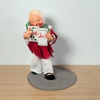 1993 Annalee Choir Boy Doll | Christmas Caroler Figurine | Vintage Collectible Doll | Holiday Decor | 10 Inches