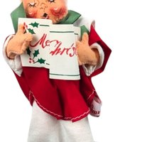 1993 Annalee Choir Boy Doll | Christmas Caroler Figurine | Vintage Collectible Doll | Holiday Decor | 10 Inches