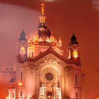 Vintage Saint Paul Cathedral Print, James Reininger Signed, Architectural Art, Minnesota Landmark, Gift for Art Lovers, Framed Wall Decor