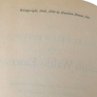 1950 The Selected Writings of Ralph Waldo Emerson, Modern Library College Edition, Softcover Book, Classic Literature