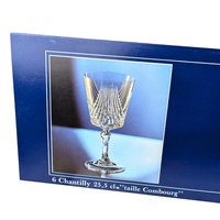 Vintage Crystal D'Arques Water Goblets, Set of 6, Taille Combourg, 25.5cl, French Crystal Glasses, Elegant Tableware, Gift for Entertaining