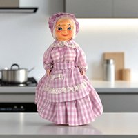 Vintage Handmade Soap Bottle Granny Doll with Glasses - 12" Folk Art Doll - Unique Gift - Whimsical Home Decor