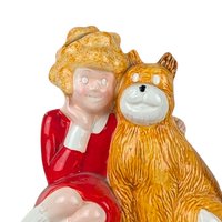 Vintage Little Orphan Annie and Sandy Ceramic Bank, Cartoon Character Bank, Retro Piggy Bank, Kids Savings, Collectible Bank
