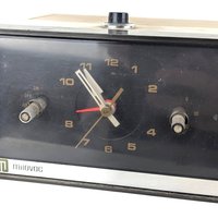 Vintage Milovac TR-707 Clock Radio, Analog Alarm, Retro Bedside Radio, Working, Gift for Vintage Electronics Collector