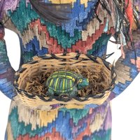 Patty Kune Handmade Folk Art Doll: Native American Inspired Decor