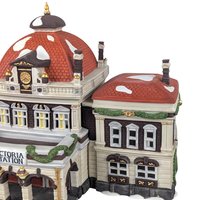 1989 Dept 56 Victoria Station, Dickens Village Building, Lit Christmas Village Display, Holiday Decor, Collectible Building
