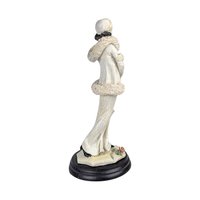 Vintage Resin Art Deco Lady Figurine, Elegant Woman Sculpture, Decorative Art, Collectible Figurine, Art Deco Style Statue
