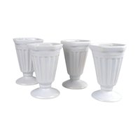 Vintage Smuckers Ceramic Ice Cream Cups: Collectible Sundae Dishes, Set of 4