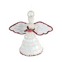 Vintage Handmade Crochet Angels: Set of 3 Christmas Holiday Ornaments