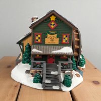 1998 Dept 56 Rock Creek Mill House, Ceramic Village Building, Handpainted Christmas Decor, Lighted Holiday House, Collectible Village Piece