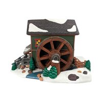 1998 Dept 56 Rock Creek Mill House, Ceramic Village Building, Handpainted Christmas Decor, Lighted Holiday House, Collectible Village Piece